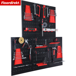 Tool wall | Parker | Metal pegboard set with accessories | Tool holder for workshop & garage