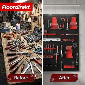 Tool wall | Parker | Metal pegboard set with accessories | Tool holder for workshop & garage