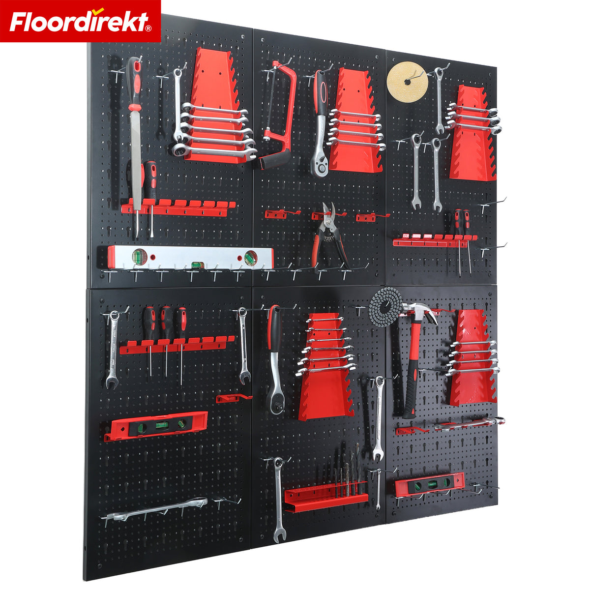 Tool wall | Parker | Metal pegboard set with accessories | Tool holder for workshop & garage