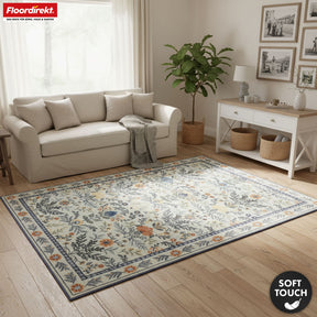 Area Rug | Cascada | Elegant Floral Design Rug in Harmonious Colors | Non-Slip, Durable & Easy to Clean | Available in Various Sizes