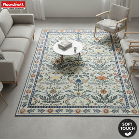 Area Rug | Cascada | Elegant Floral Design Rug in Harmonious Colors | Non-Slip, Durable & Easy to Clean | Available in Various Sizes