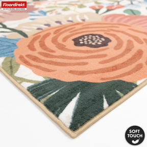 Area Rug | Fleur | Modern Rug with Colorful Floral Design | Non-Slip, Durable & Easy to Clean | Available in Various Sizes