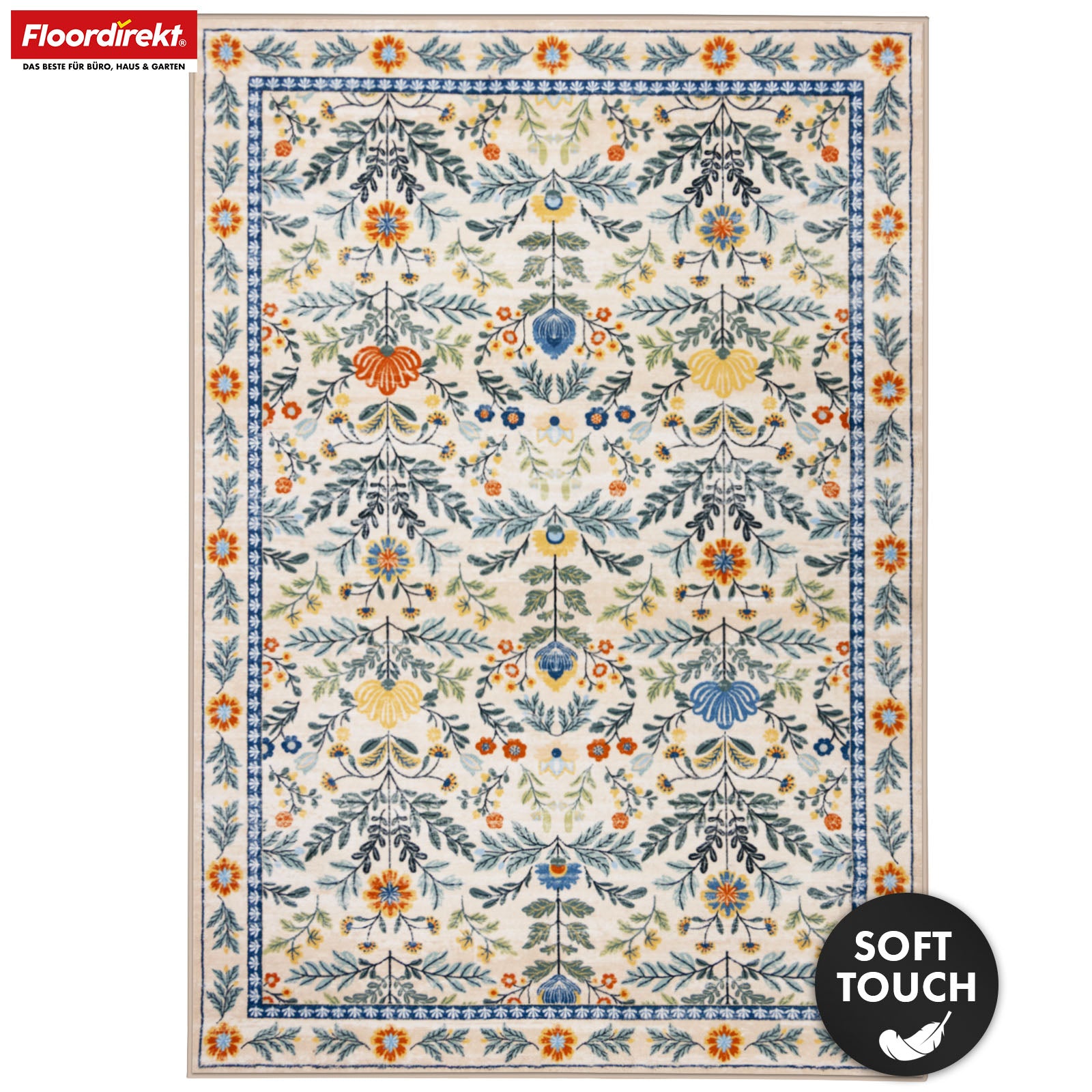 Area Rug | Orientalis | Classic Rug with Oriental Floral Pattern | Non-Slip, Durable & Easy to Clean | Available in Various Sizes