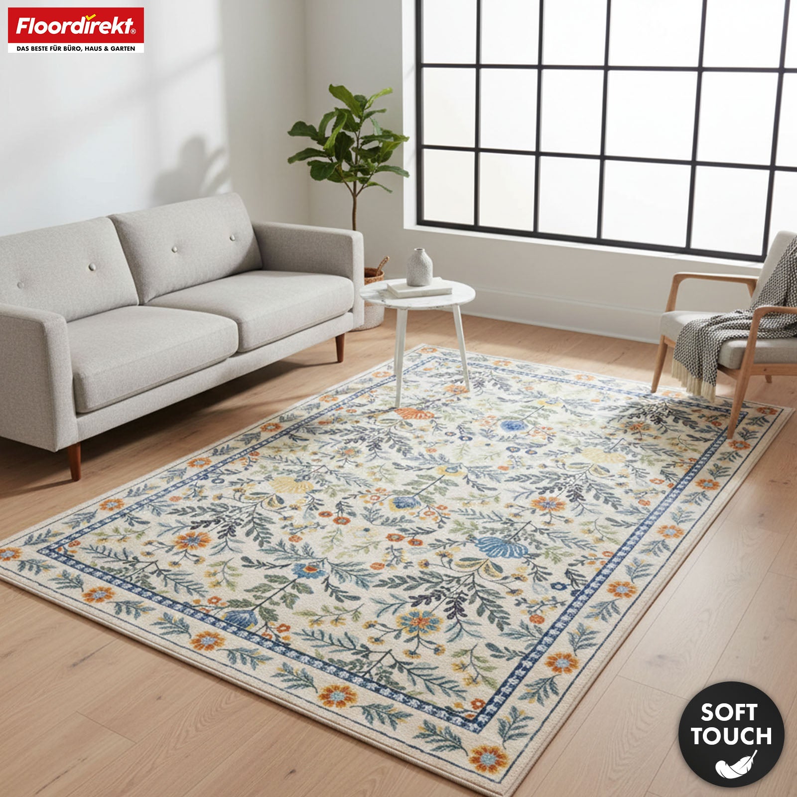 Area Rug | Orientalis | Classic Rug with Oriental Floral Pattern | Non-Slip, Durable & Easy to Clean | Available in Various Sizes