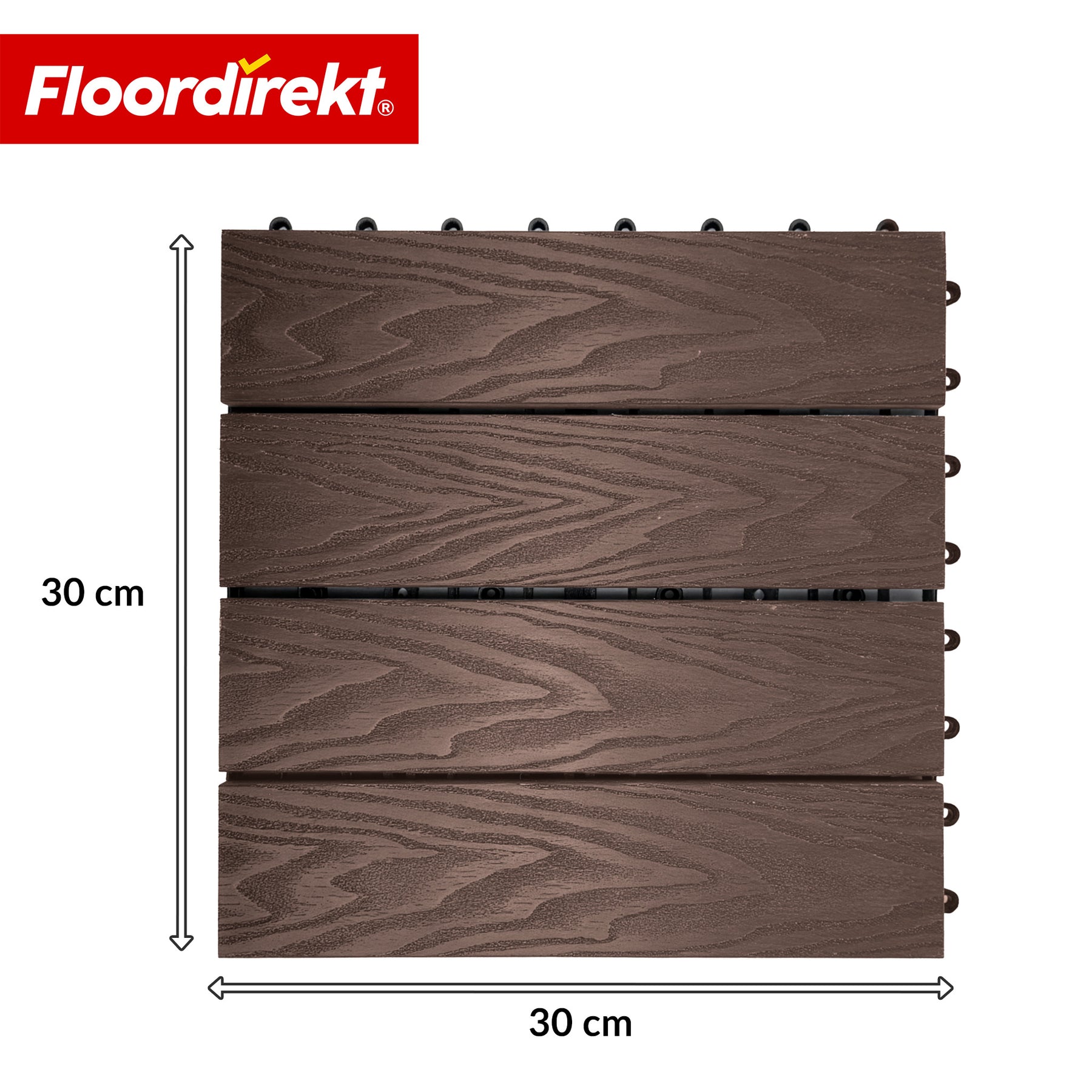 WPC Deck Tile | Noble 3D | Modern Click Tile 30 x 30 cm for Balcony & Terrace