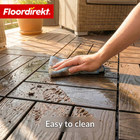 WPC Deck Tile | Noble 3D | Modern Click Tile 30 x 30 cm for Balcony & Terrace