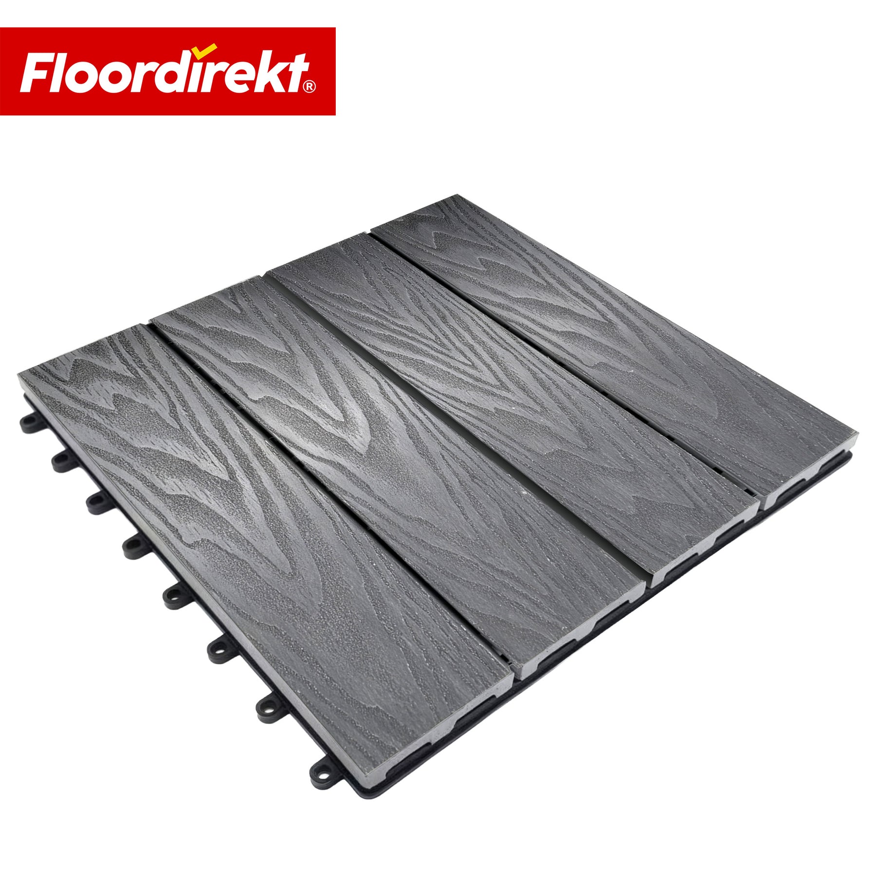 WPC Deck Tile | Noble 3D | Modern Click Tile 30 x 30 cm for Balcony & Terrace