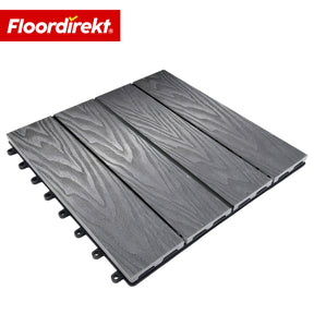 WPC Deck Tile | Noble 3D | Modern Click Tile 30 x 30 cm for Balcony & Terrace