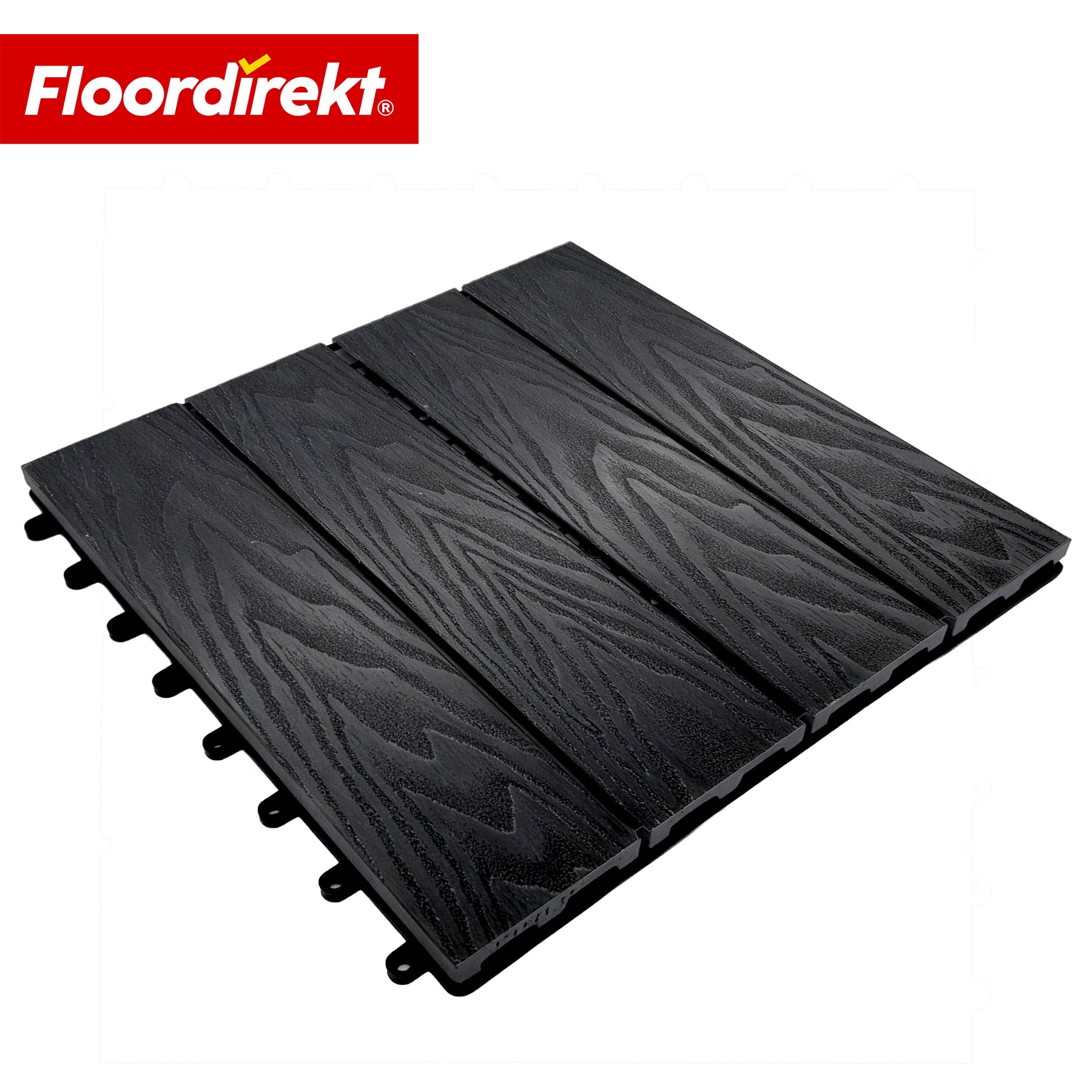 WPC Deck Tile | Noble 3D | Modern Click Tile 30 x 30 cm for Balcony & Terrace