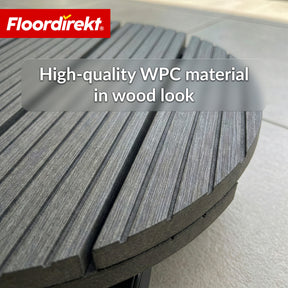 WPC Plant Caddy | Countess | Plant Trolley Ø 30 cm | 4 x 360° Swivel Casters & Brake | Load Capacity up to 80 kg