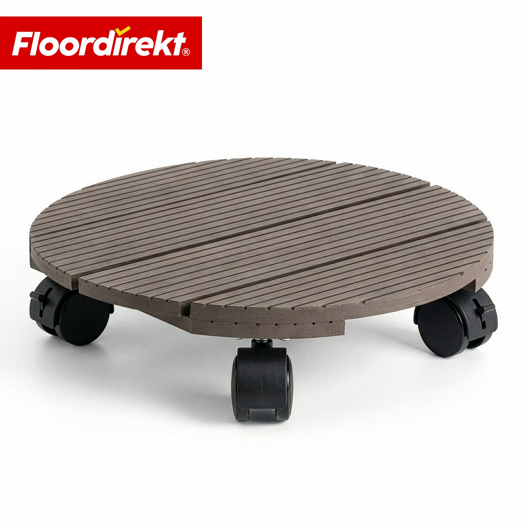 WPC Plant Caddy | Countess | Plant Trolley Ø 30 cm | 4 x 360° Swivel Casters & Brake | Load Capacity up to 80 kg