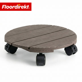 WPC Plant Caddy | Countess | Plant Trolley Ø 30 cm | 4 x 360° Swivel Casters & Brake | Load Capacity up to 80 kg