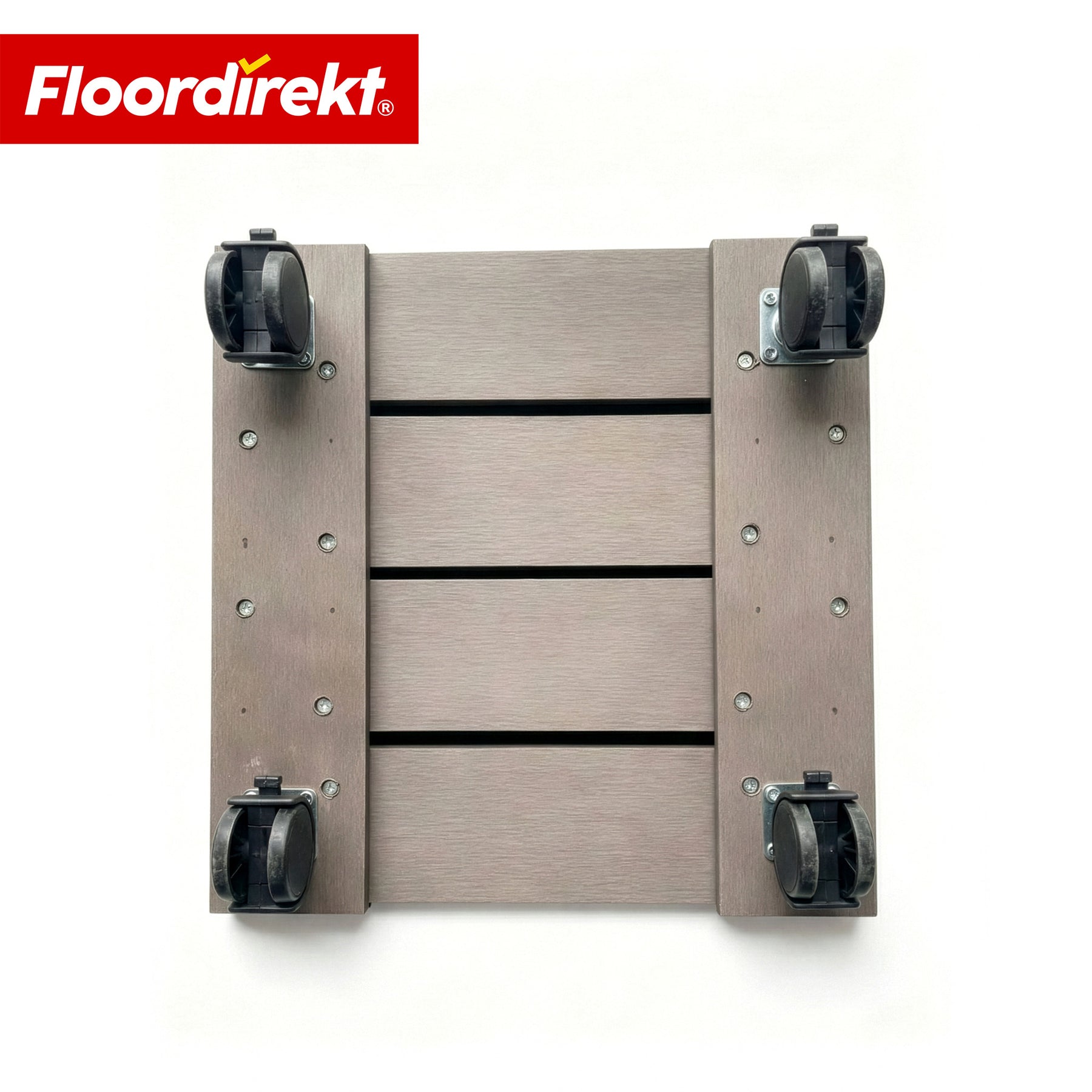 WPC Plant Caddy | Marquis | Plant Trolley 30 x 30 cm | 360° Swivel Castors with Brake | Load Capacity up to 80 kg