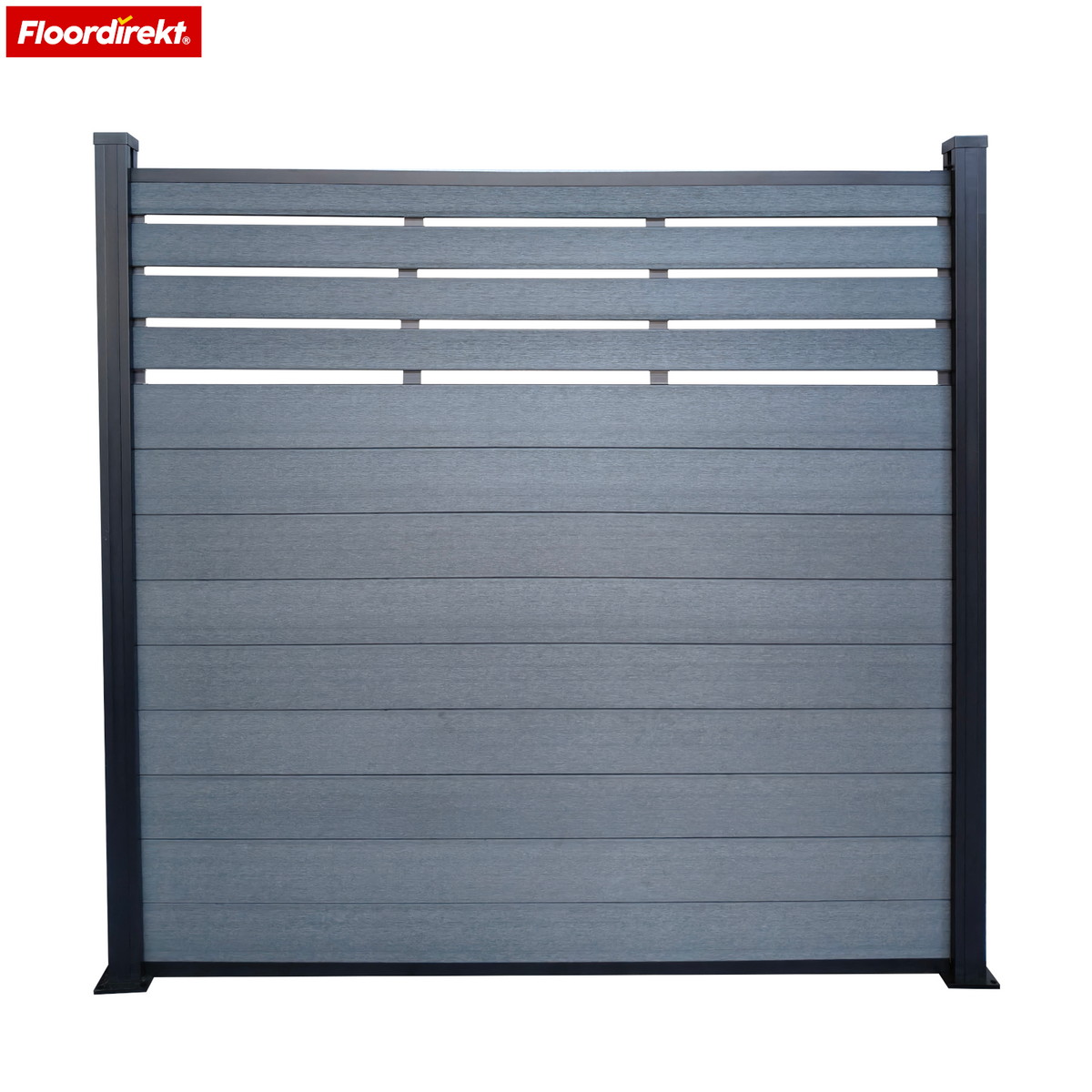 WPC Privacy Fence | Elba | 180x180 cm Anthracite | Weatherproof, UV-resistant & low-maintenance with aluminum posts