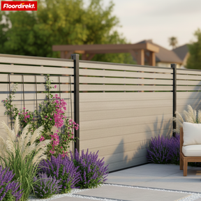 WPC Privacy Fence | Elba | 180x180 cm Anthracite | Weatherproof, UV-resistant & low-maintenance with aluminum posts