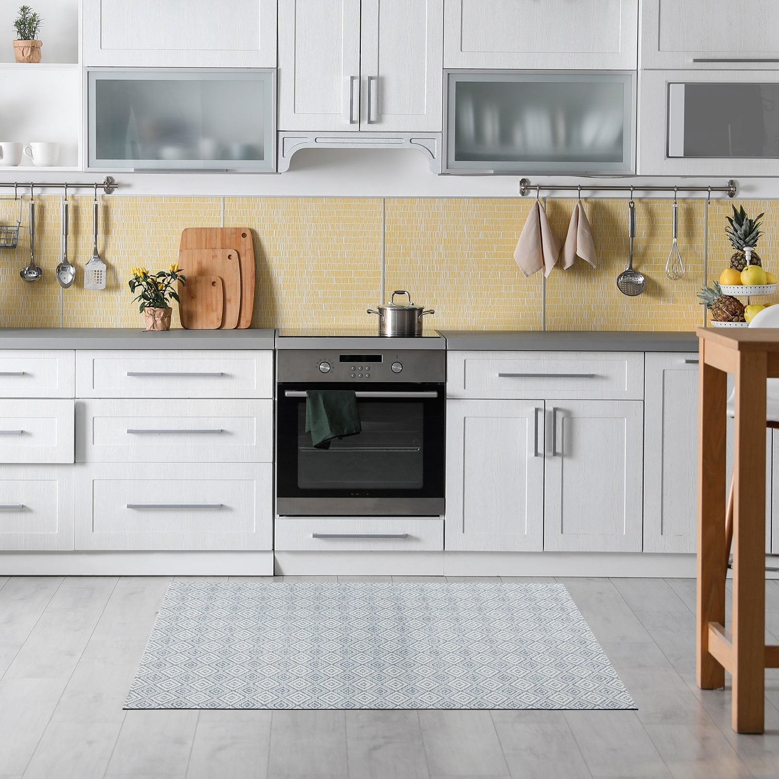 ✂ Vinyl Kitchen Runner Mat | Vinyl Kitchen Rug | Non-slip, UV-Resistant | Easy Care
