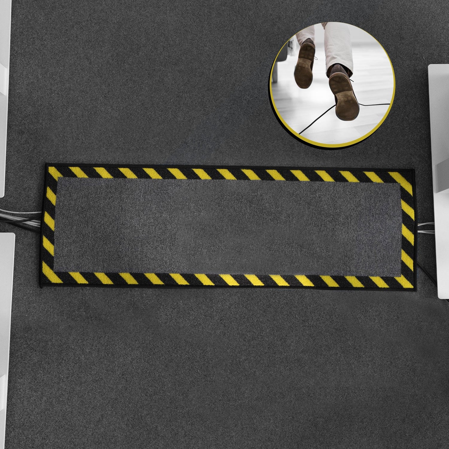 Cable Mat Ground Cable Mat With Warning Border | Available In 2 Sizes