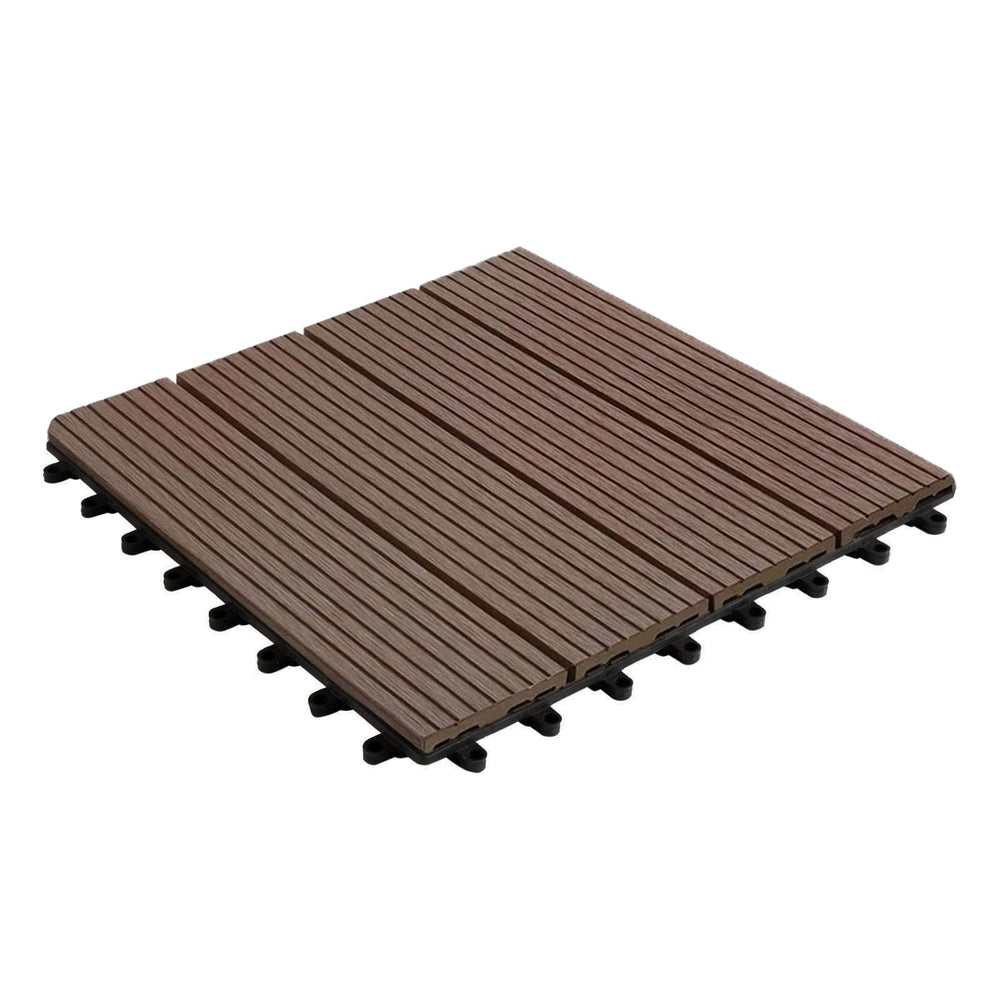 Decking Tiles | Interlocking Click Flooring | WPC | Royal | Dark Brown