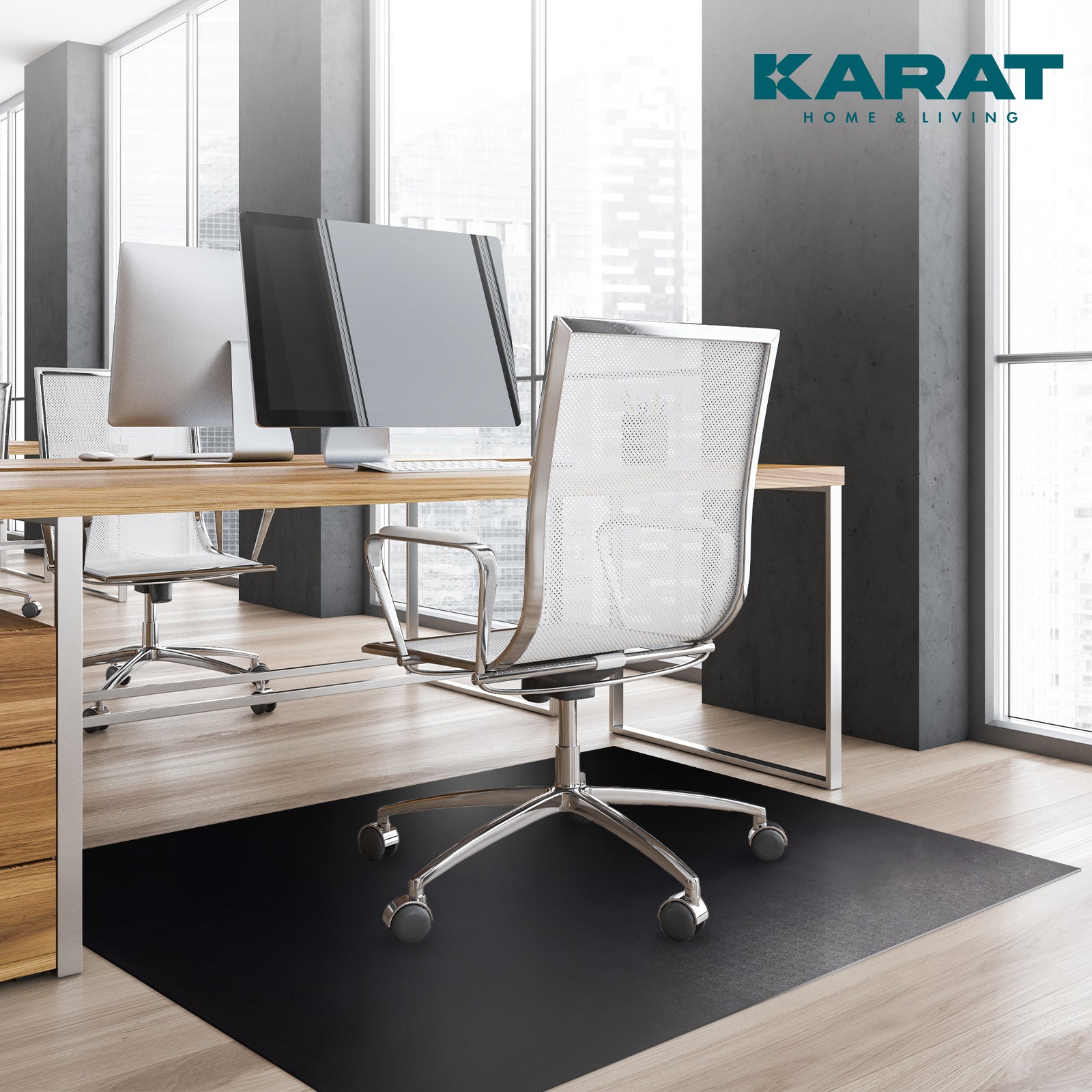 ✂ Floor protection mat for hard floors | Neo | Available in many colors | Custom cutting