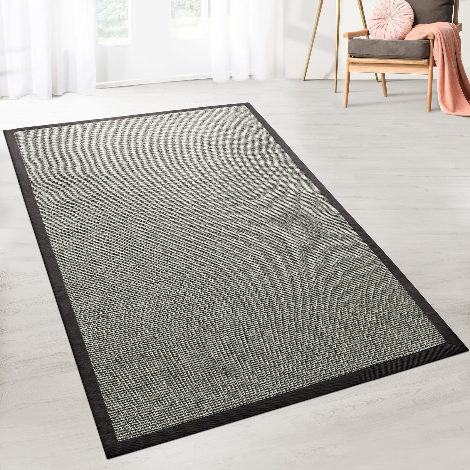 Amsoil Rug Sisal Rug Amazonas | With Border | Living Room Carpet