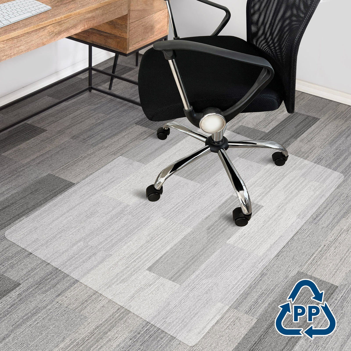 Chair Mat for Carpet Floors Semi transparent Protection Mat Polypr