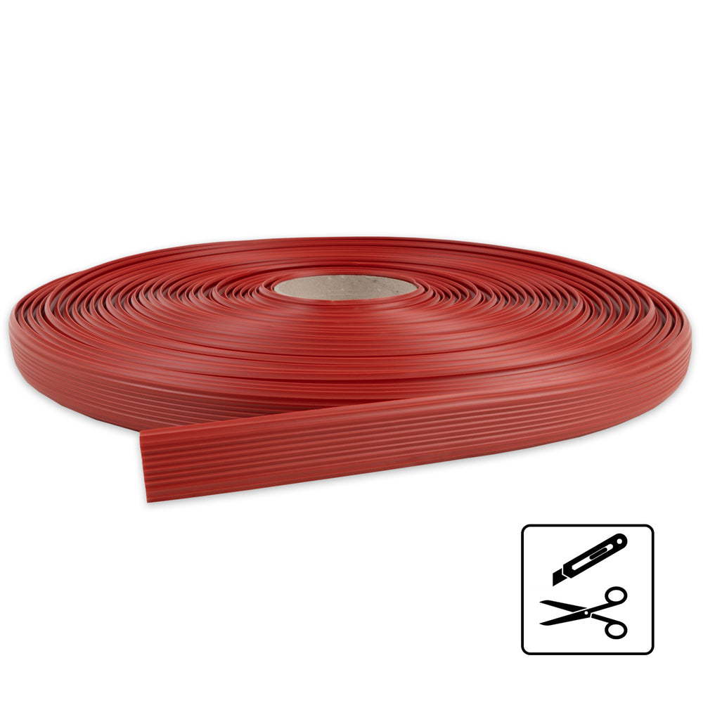 PVC Anti-slip Profile Inserts | Grooved Surface | 25 mm | Length: 25 m