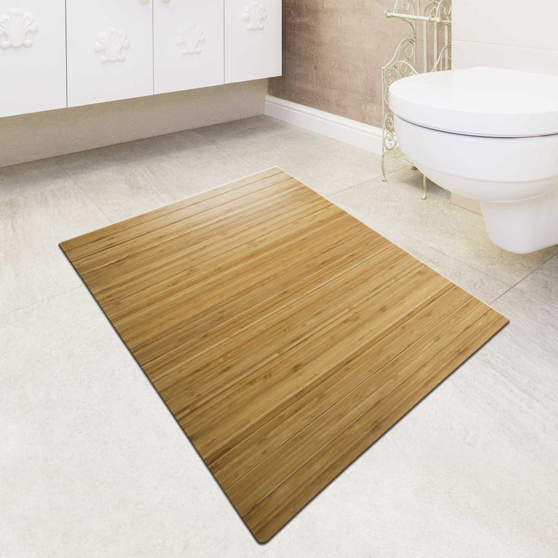 Bamboo Bath Mat | Emma | Durable Non-slip Wooden Bathroom Mat | 60 x 9