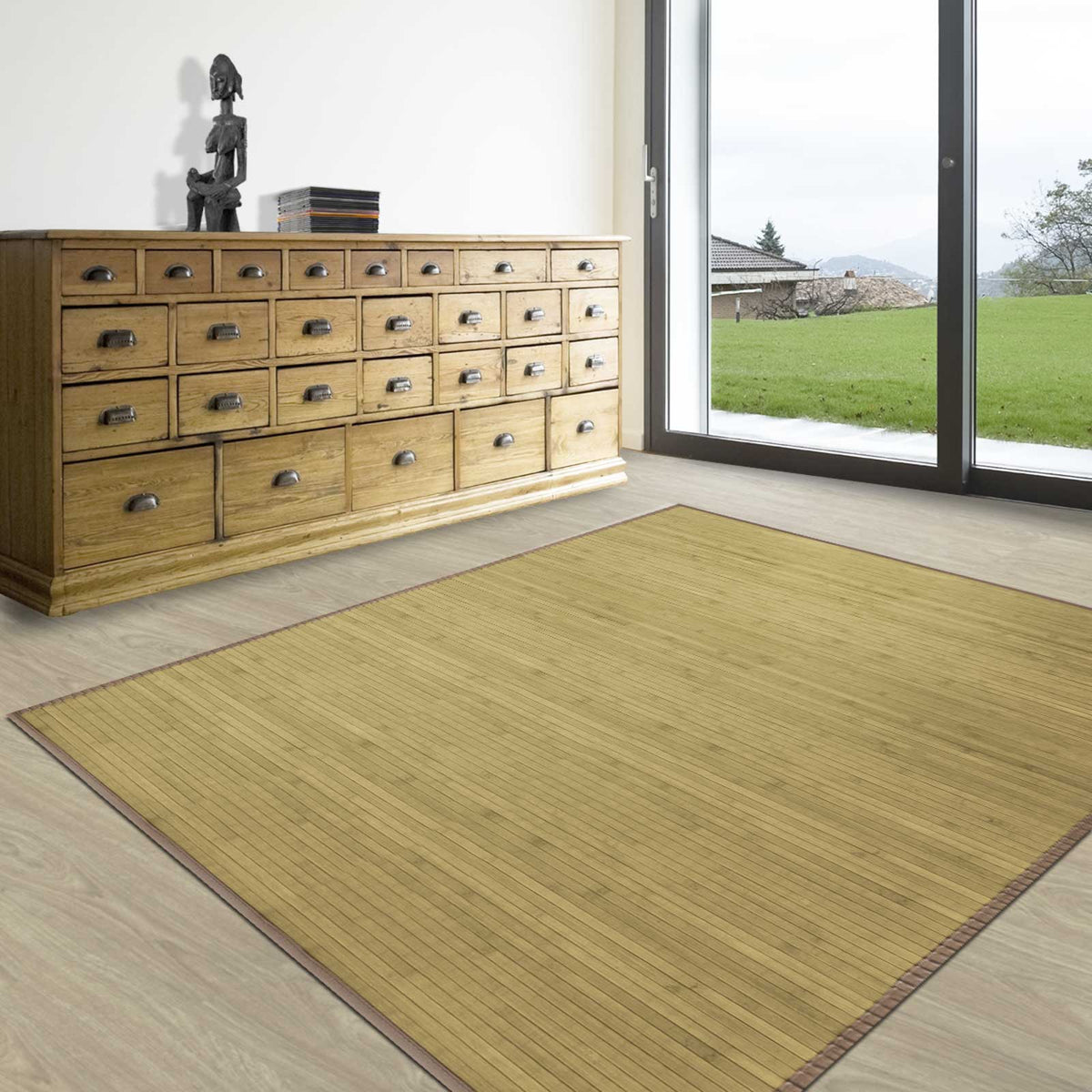 Bamboo Rug Tibet Non slip Bamboo Mat for Bathroom Living Room