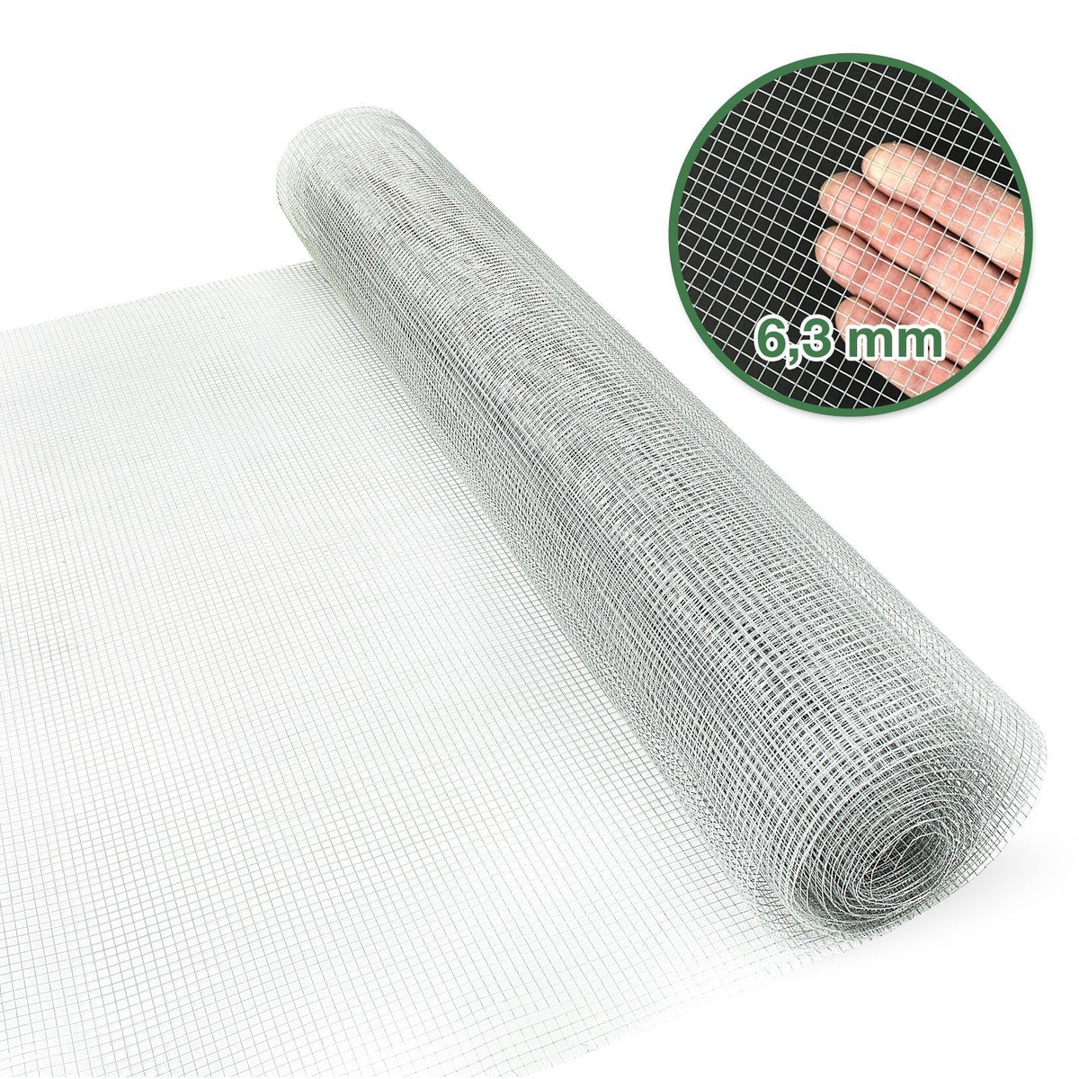 Wire Mesh Vole Mesh Galvanised Mesh Size 6.3 mm — Floordirekt UK
