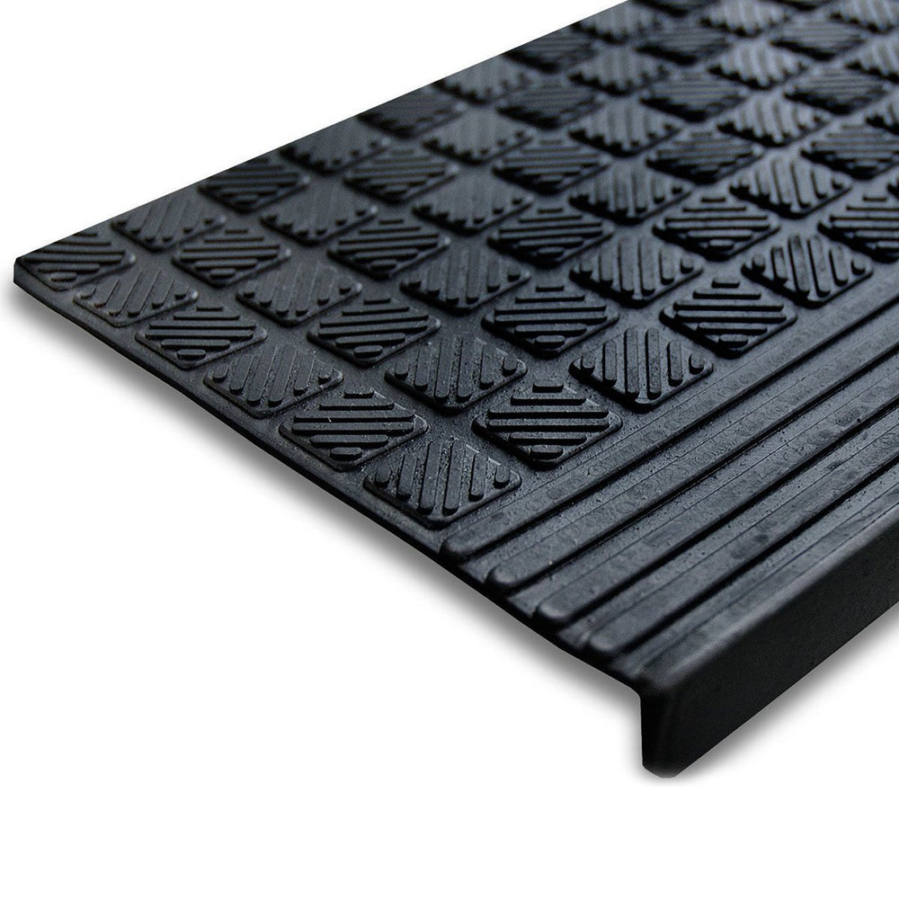 Outdoor Stair Tread Mats | Anti-slip Rubber Step Mat | Diamond | 25 x