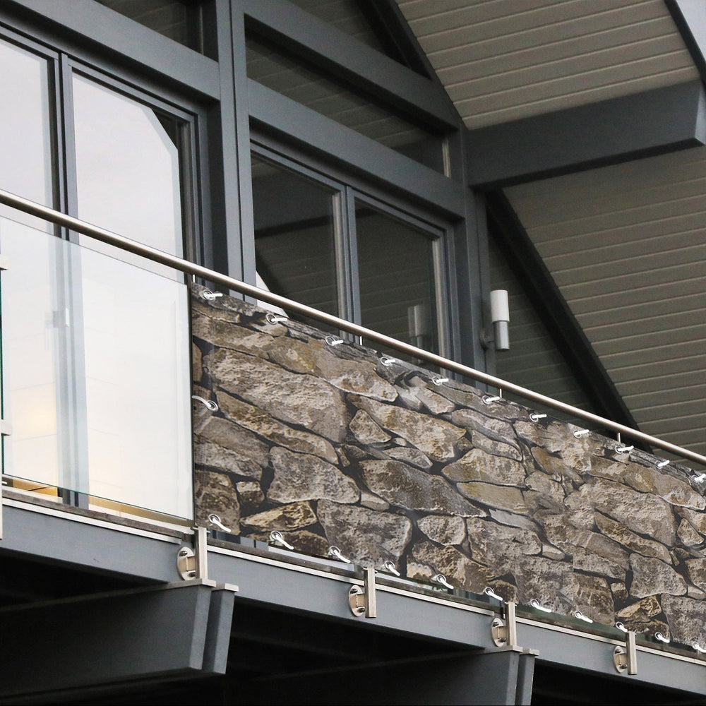 PVC Balcony Privacy Screen | 90 x 600 cm | Deco For Balcony Railing