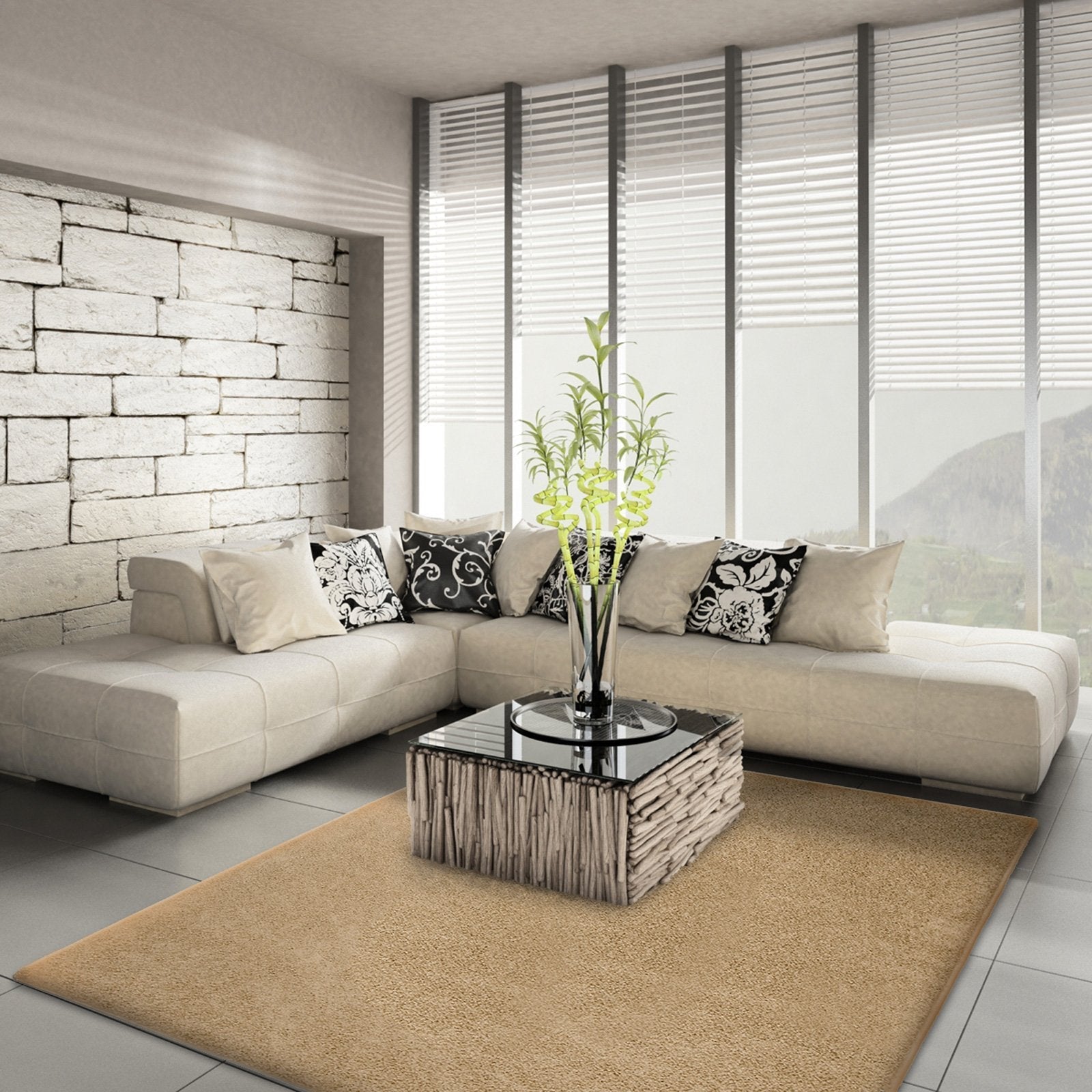 Shaggy High Pile Rug | Area Rug Carpet for Living Room, Hallway, Bedro