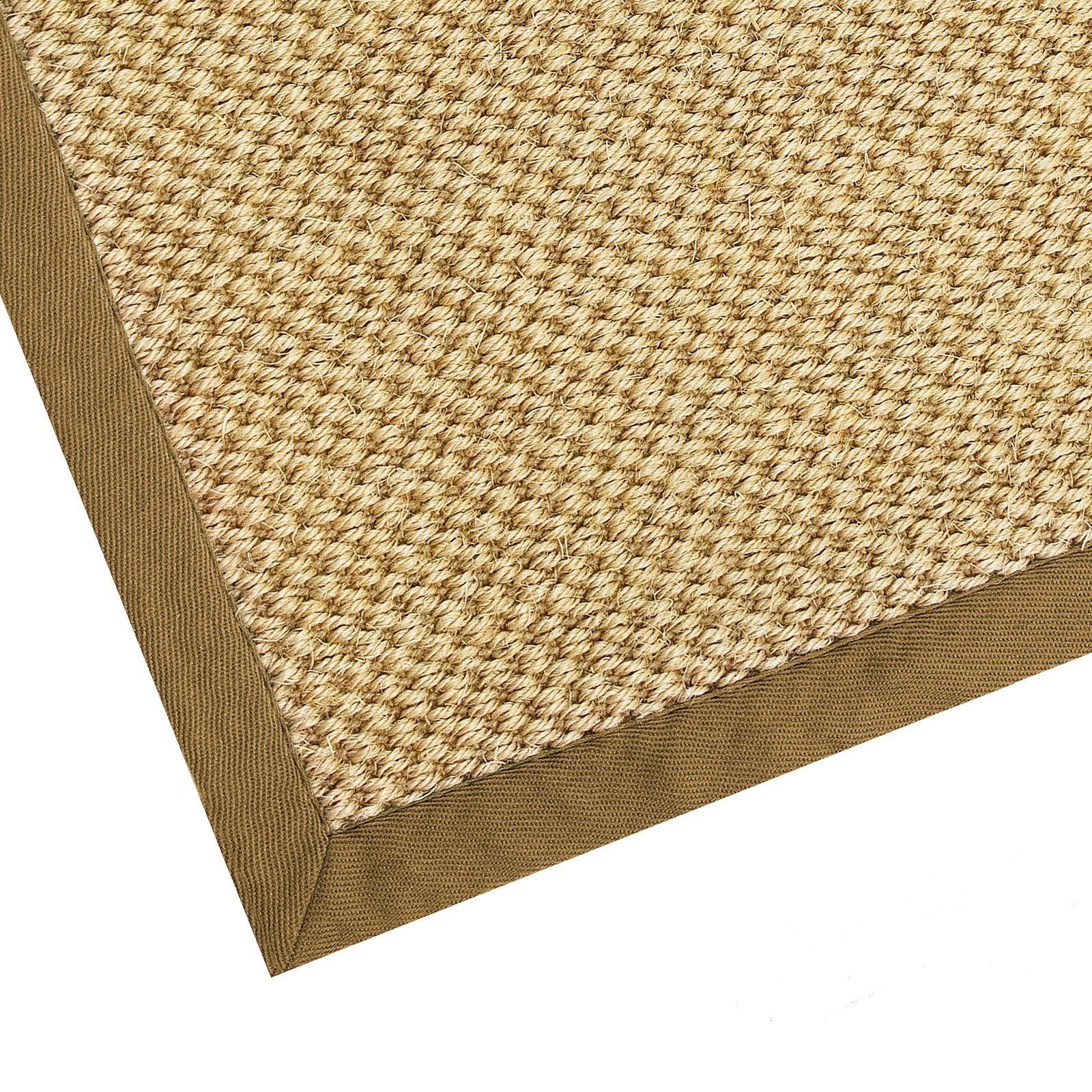 Sisal Rug | With Coloured Border | Tiger-Eye Natural | Living Room Car ...